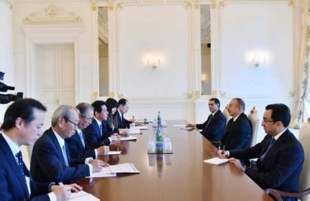 Azərbaycan prezidenti Yaponiyanın dövlət nazirini qəbul edib