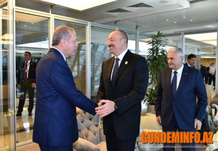 Azərbaycan prezidenti Dünya Neft Konqresində iştirak edən dövlət başçıları ilə görüşüb