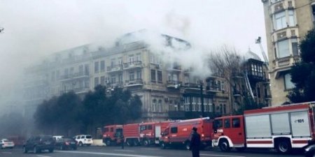 FHN-dən “Azneft” meydanında yanan bina ilə bağlı açıqlama