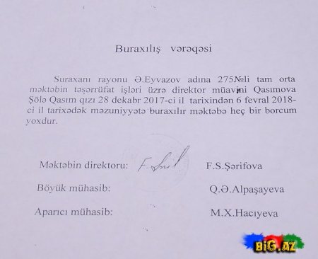 275 saylı məktəbdə DİREKTOR ÖZBAŞINALIĞI? - 