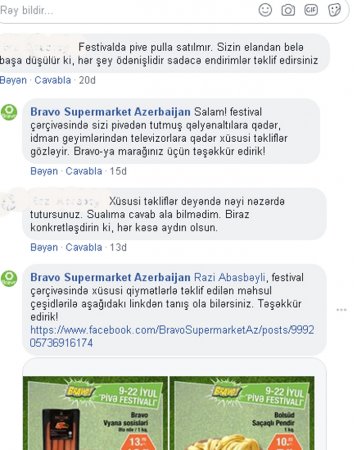 Bravo Supermarketlərində "Pivə festivalı" yalanı -