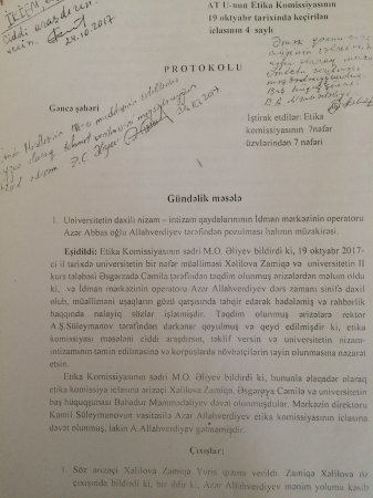 Texnologiya Universitetinin əməkdaşı Prezidentə Müraciət etdi!