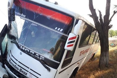 Bakı-Krasnodar avtobusu qəzaya uğradı - 