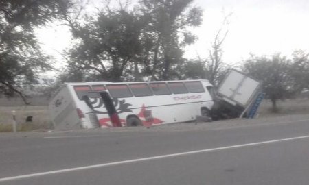 Bakı-Krasnodar avtobusu qəzaya uğradı - 