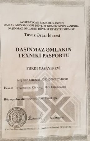 Tovuzda mülkü zəbt olunan vətəndaş dövlətdən kömək istəyir -