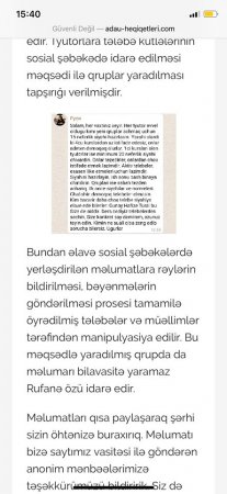 ADAU rektorunun "trollaşdırma siyasəti" də ifşa olundu - 