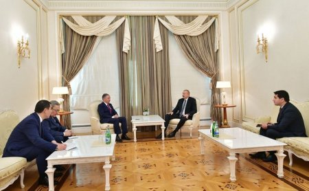Prezident İlham Əliyev Qazaxıstan Parlamenti Məclisinin Sədrini qəbul edib 