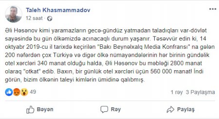 Əli Həsənov maliyyə maxenasiyasında ittiham olundu -