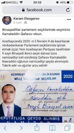 Kamaləddin Qafarov təbliğata başlayıb?  