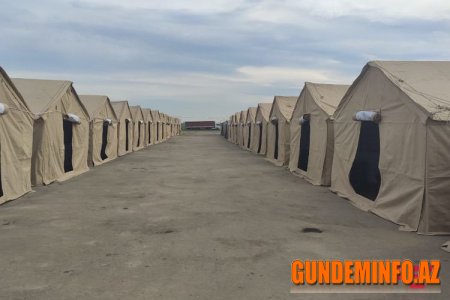 Biləsuvar gömrüyündə karantinə görə 100 çadır qurulub  - 