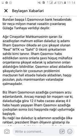 12 il həbs cəzasını 4 ilə çəkən İlham Qasımovla bağlı yeni faktlar - 