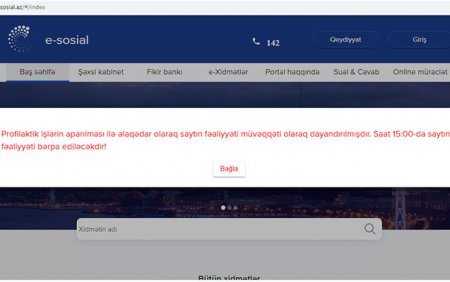 E-sosial.az saytında problem yarandı