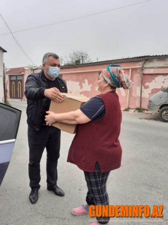 Nizami rayonunda xüsusi karantin rejimi ilə əlaqədar imkansız ailələrə yardımlar davam etdirilir