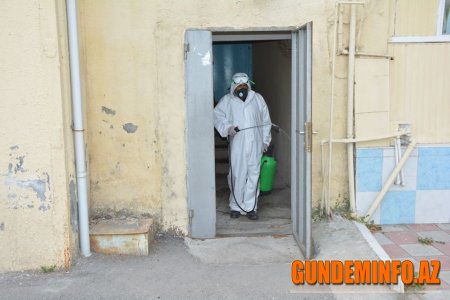 Tərtər rayonunda inzibati binalarda dezinfeksiya işləri davam etdirilir - 