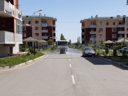 Tərtərdə dezinfeksiya işləri davam etdirilib - 