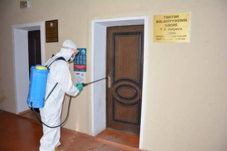 Tərtər rayonunda inzibati binalarda dezinfeksiya işləri davam etdirilir