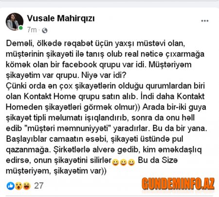 Deputat facebook qrupunu satın alıb? 