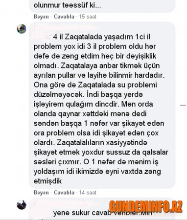 5 gündür Zaqatalada içməli su yoxdur - 