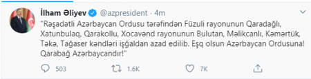 Prezidentdən qələbə müjdəsi - 