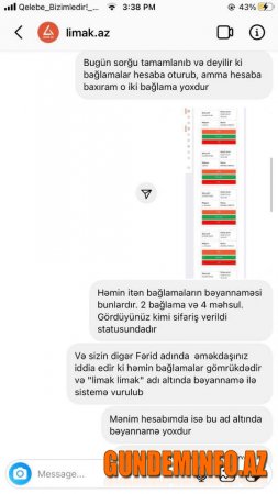 Limak şirkəti vətəndaşların bağlamalarını "itirir" -