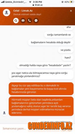 Limak şirkəti vətəndaşların bağlamalarını "itirir" -