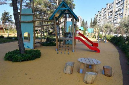 Prezident və xanımı Yasamalda parkın açılışında - 