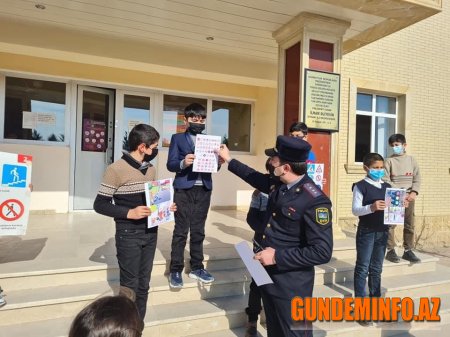 Polis əməkdaşları "Uşaqları qoruyaq"adlı maarifləndirici tədbir keçirib