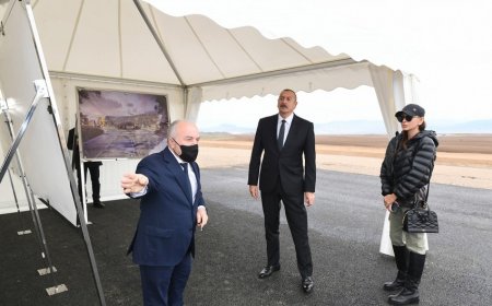 Prezident Zəngilanda hava limanının tikintisi ilə tanış olub 