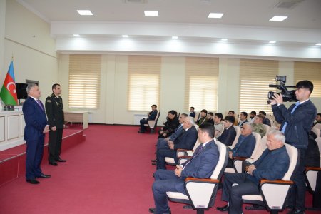 Tərtərdə şəhid ailələrinə və Vətən müharibəsi iştirakçılarına medallar təqdim olundu