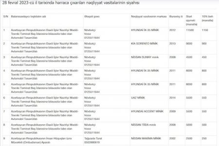 Ombudsman bu avtomobili 8 500 manata satır - 