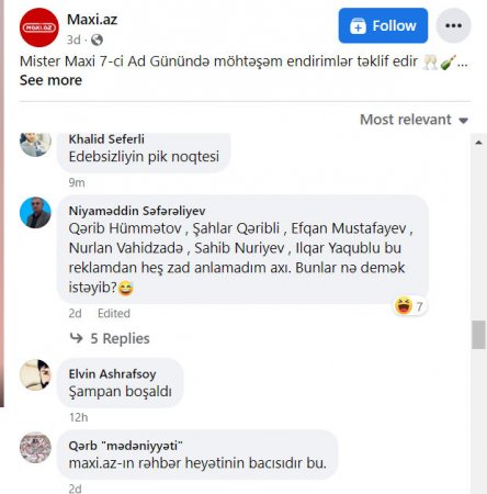 “Maxi.az”dan biabırçı reklam: etirazla qarşılandı - 