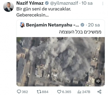 Türk nazir müavini Netanyahunu hədələdi: 