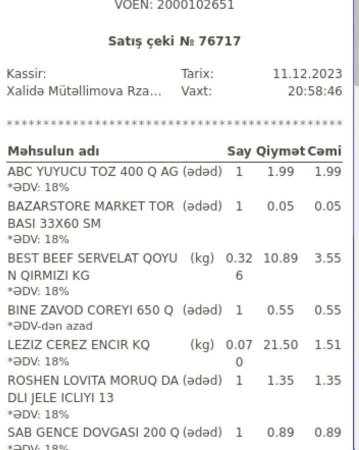 "Bazarstor"dan aldığı kolbasanın içindən şüşə çıxdı – 