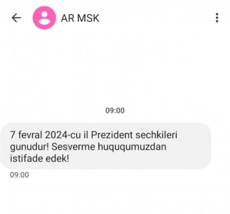 MSK vətəndaşlara seçkilərlə bağlı sms yollayır