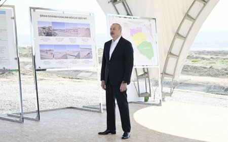 Prezident: Şirvan suvarma kanalı istifadəyə veriləndən sonra Hacıqabul gölü də dolacaq