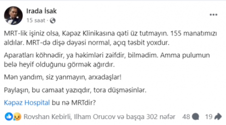 "Kəpəz" Klinikasına qəti getməyin - 