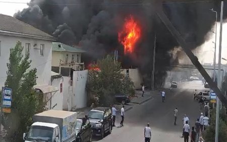 Bakıda güclü yanğın başladı -