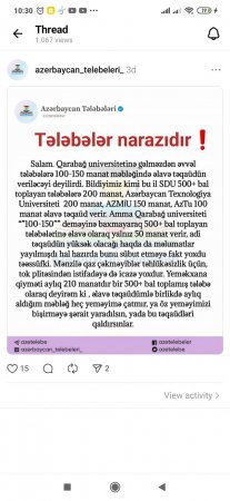 Qarabağ Universitetinin tələbələri nədən narazıdır?