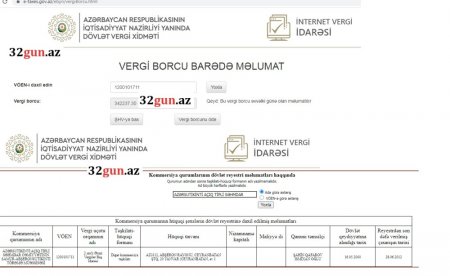 “Azərsutikinti” ATSC-nin “Samur-Abşeronsutikinti” Törəmə Müəssisəsinin vergi borcu üzə çıxdı - 