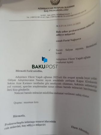 Elgizin reklam etdiyi Benjamin həkim gözümü kor etdi – 