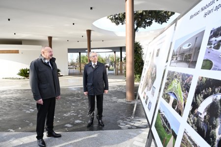 Prezident ailəsi ilə Mərkəzi Nəbatat Bağının açılışında - 